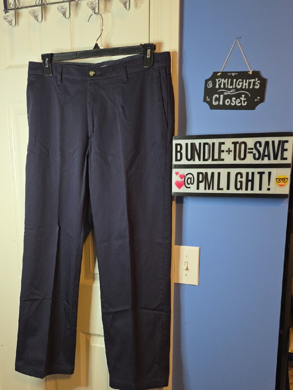 Lee Custom Fit Collection Navy Dress Pants 34x29